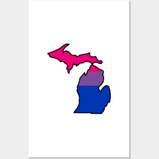 Michigan Bisexual Pride Flag Posters and Art